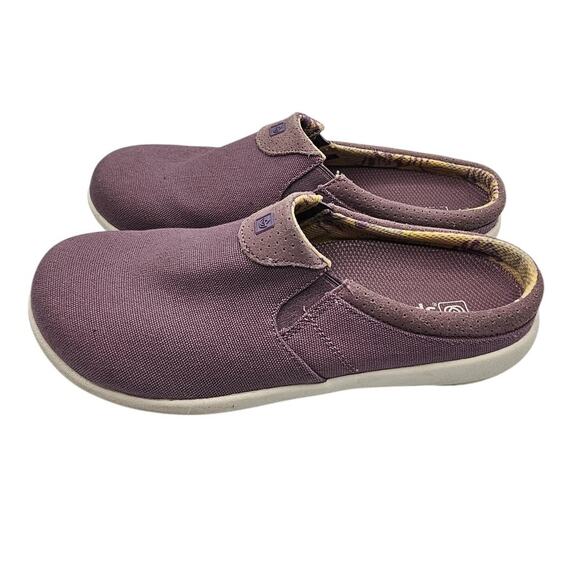 Spenco Orthotic Memory Foam Suede Mules - Siesta Purple Elderberry, 8 Medium - Picture 1 of 6